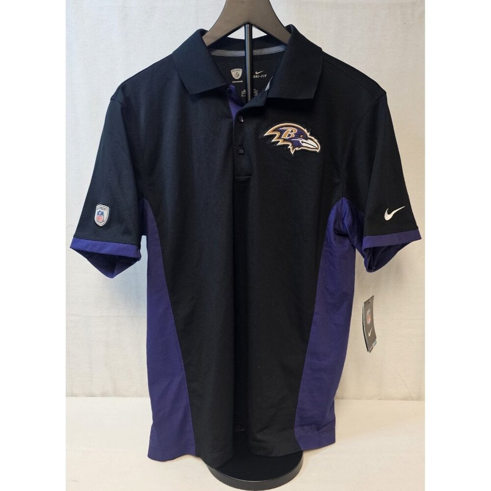 Nike Dri-Fit NFL Baltimore Ravens Stay Cool Training Polo 657545 Mens Small NWT